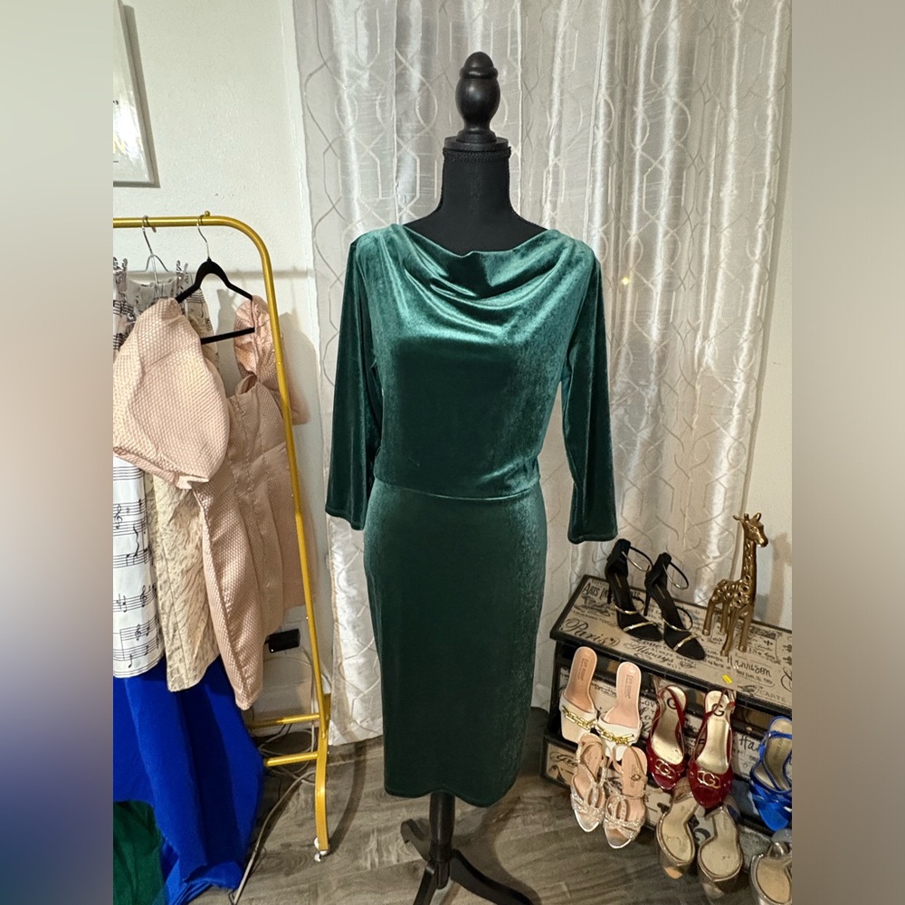 Velvet Green Dress